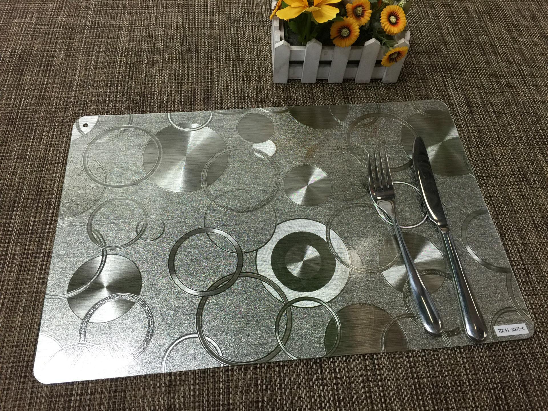 欧式简约pvc餐桌垫防滑隔热垫定制 环保碗碟盘西餐垫PVC一件代发产品图