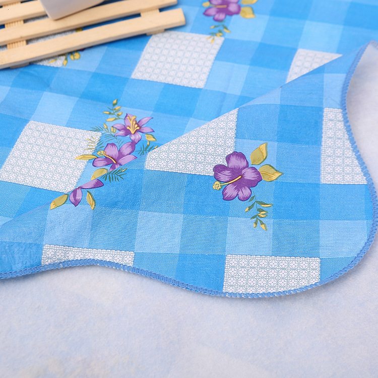 PVC waterproof no-wash wavy edge cotton table cloth pastoral style square round table cloth tea table mat manufacturers direct sales Item Picture