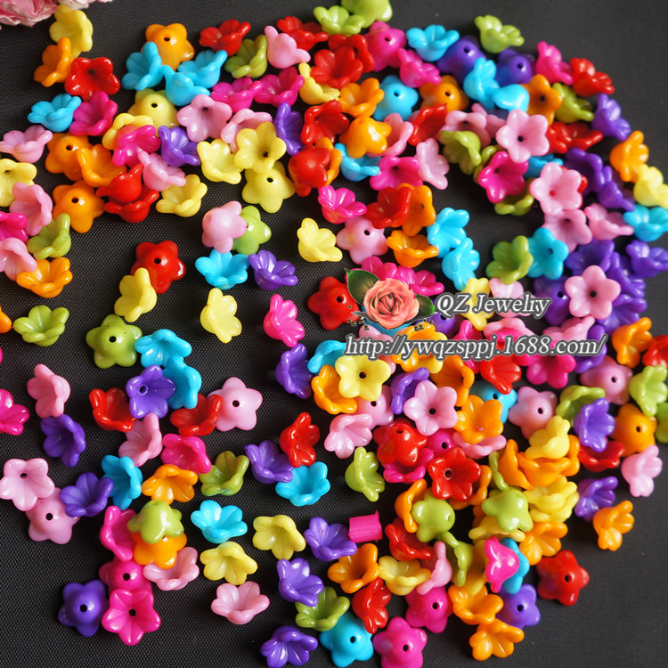 Solid color acrylic small flower holders, plastic flower hair clips, headwear accessories, diy handcrafted ornaments, pearl-proof flower holders wholesale