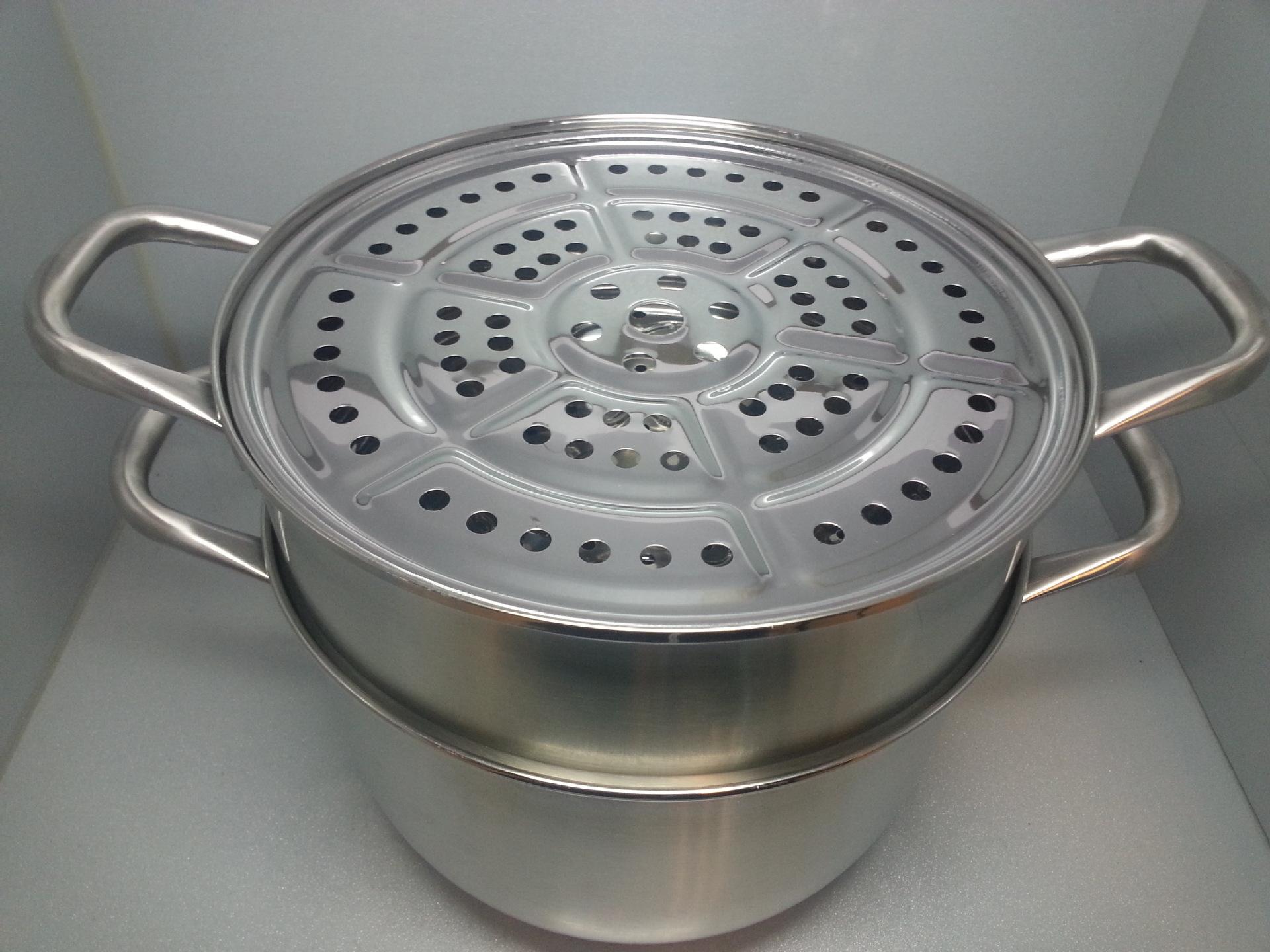 The manufacturer's stainless steel double-layer steamer with a double bottom is a high-end multi-functional gift steamer for household use Specification image