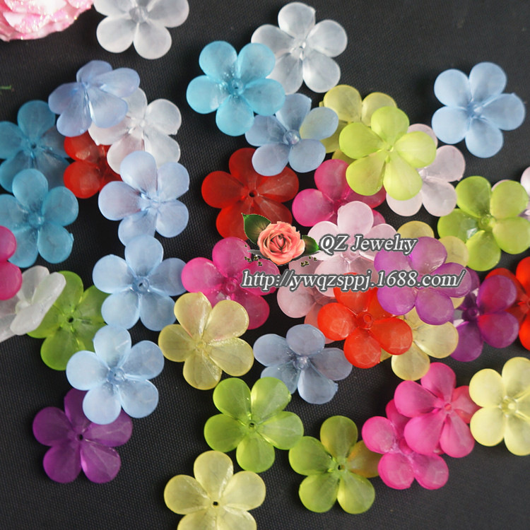 Ancient-style palace flower bridal hair accessories, hairpins, DIY accessories, acrylic frosted flower jelly, white plum blossom beads Item Picture