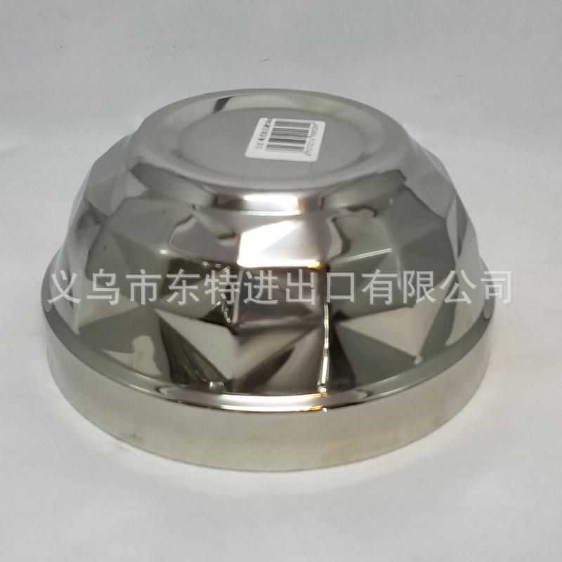 Factory direct sales of stainless steel diamond bowls, non-magnetic double-layer new anti-scald bowls, diamond-shaped welded edge bowls, high-end tableware Specification image