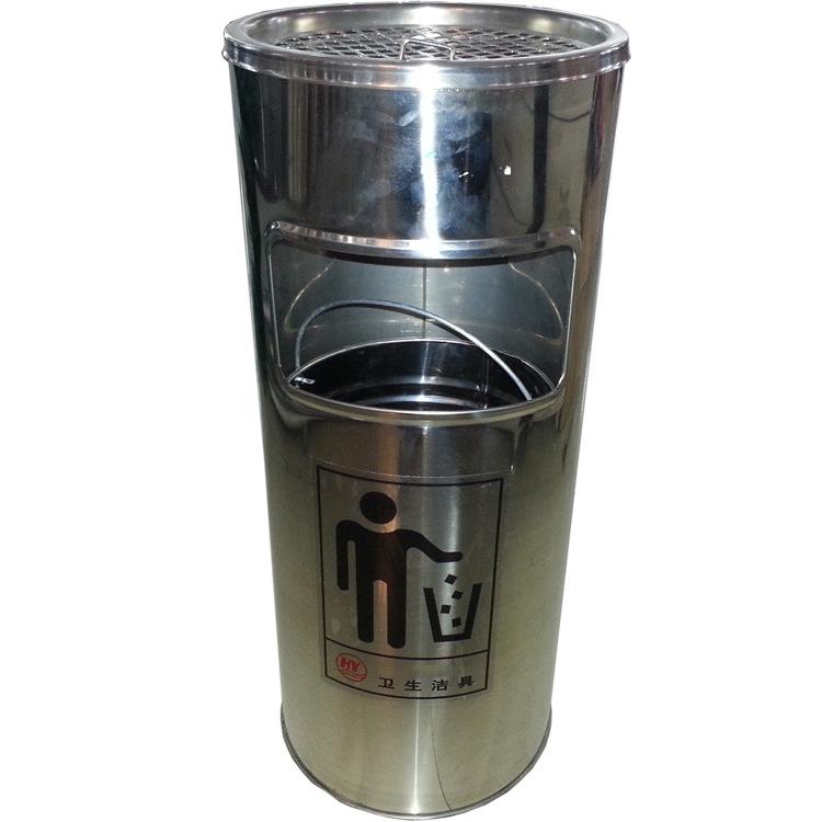 Factory direct sales of stainless steel luxury fruit peel buckets, hotel, shopping mall, corridor trash cans, high-end sanitary ware details Picture