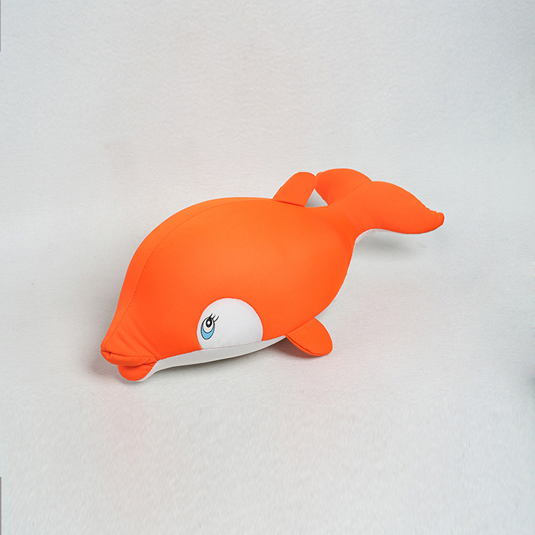 Factory direct sales of cartoon cute dolphin figurines, throw pillows, cute doll pillows, foam particle cushions, wholesale and customization undefined