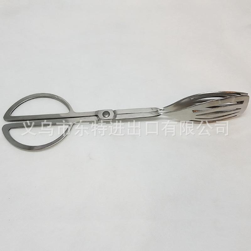 Stainless steel BBQ cake steak scissors, food tongs, baking and barbecue tongs, kitchen small tools Application Scenario