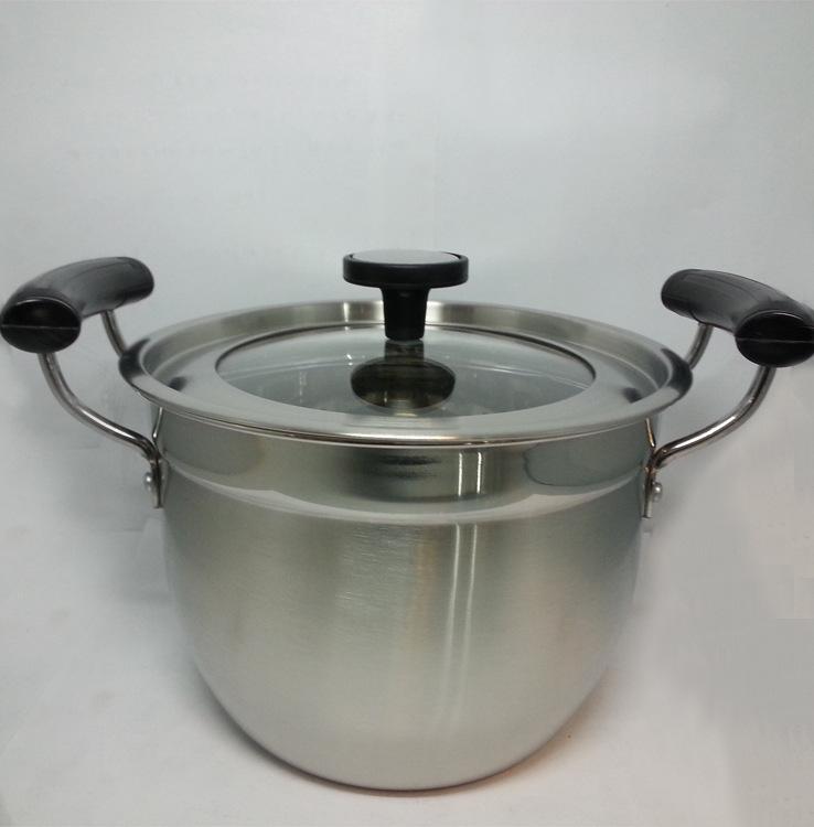 Factory direct sales of stainless steel soup pot, Korean-style single-bottom pot, household multi-functional double-ear soup pot, stewing pot, four-piece set undefined