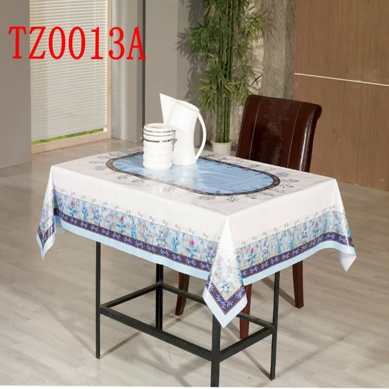 10S crystal printed PVC tablecloth plant flower tablecloth waterproof table cloth full figure