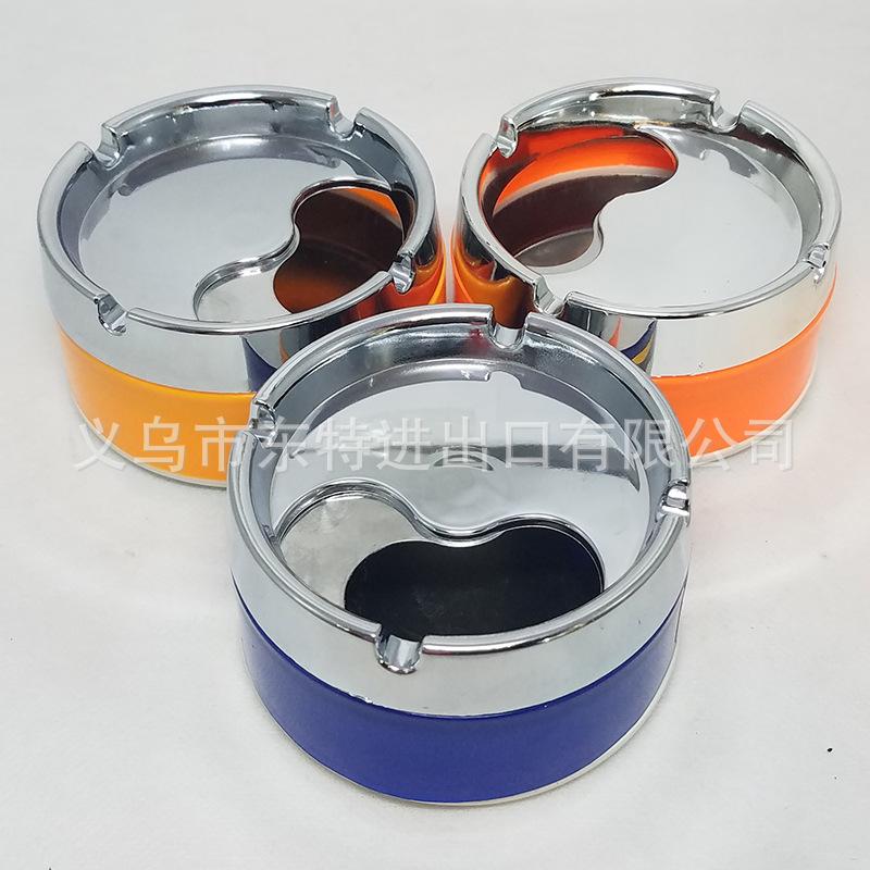 Factory direct sales of stainless steel rotary seal ashtrays, colorful gift ashtrays for bars, hotels and KTVS Item Picture