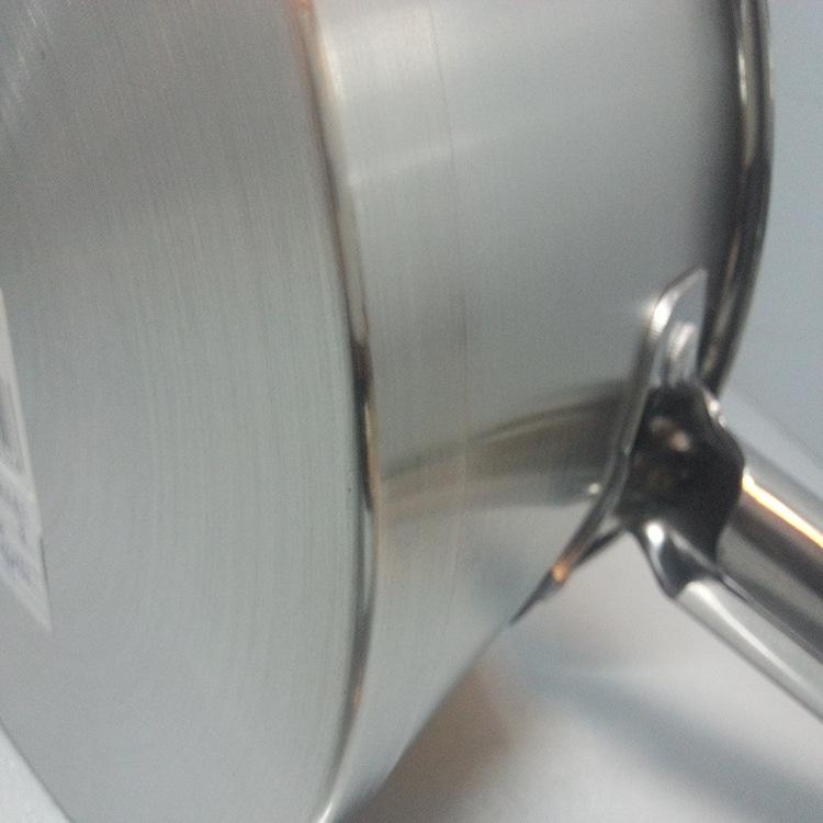 Factory direct sales of stainless steel milk pot, single-handle double-bottom non-magnetic milk pot, high-end household small cooking pot, steel handle gift pot Specification image