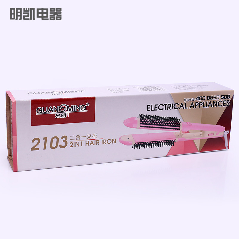 Manufacturer's mini curling irons, straight curling two-in-one hair straightening irons, household hair care tools wholesale, big waves Specification image