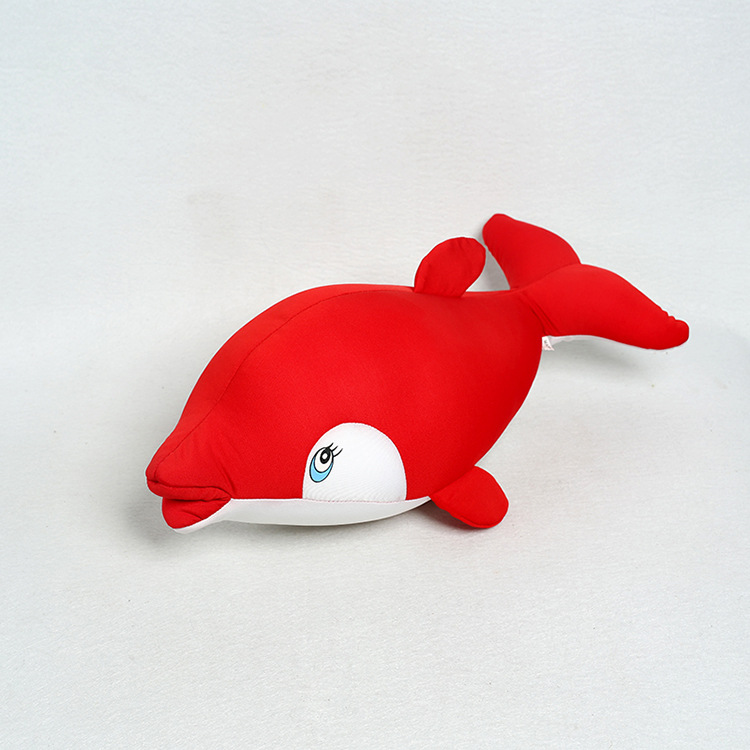 Factory direct sales of cartoon cute dolphin figurines, throw pillows, cute doll pillows, foam particle cushions, wholesale and customization undefined