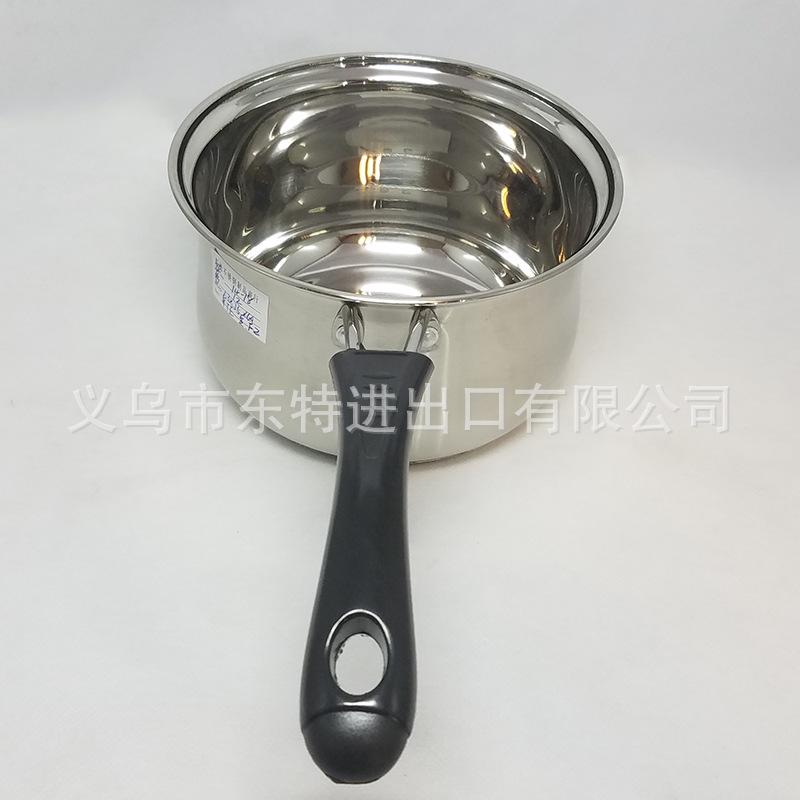 Factory direct sales of stainless steel three-piece sets, milk pot, steel lid, baby food pot, noodle pot, household milk pot sets details Picture