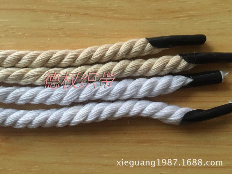 Three strands cotton handbag rope gift carrying rope cotton thick lifting rope gift special rope three strands twisted rope this white bleached cotton thick hand rope thumbnail