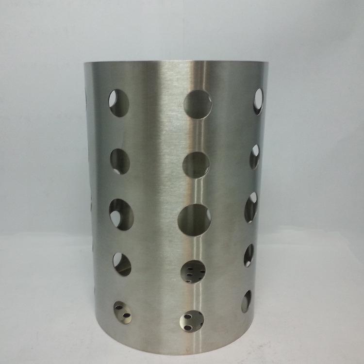 Factory direct sales of stainless steel surface brushed chopstick buckets, fast food restaurant chopstick cages, household round perforated chopstick buckets