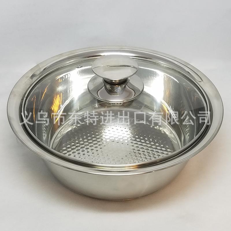 Factory direct sales of stainless steel multi-purpose double-base soup pot, household soup pot, noodle soup pot, gift pot details Picture