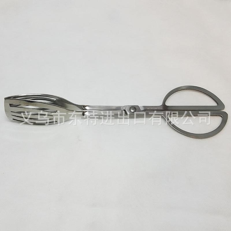Stainless steel BBQ cake steak scissors, food tongs, baking and barbecue tongs, kitchen small tools details Picture