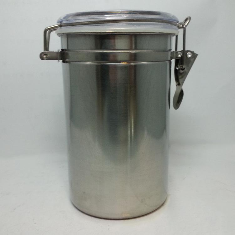 厂家直销不锈钢保鲜罐4寸密封茶叶罐家用干货五谷杂粮礼品4件套