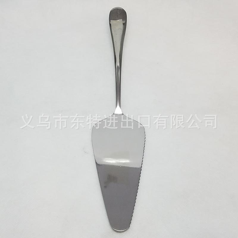 不锈钢蛋糕铲披萨芝士刀带齿三角刮刀烘培工具煎饼铲产品图