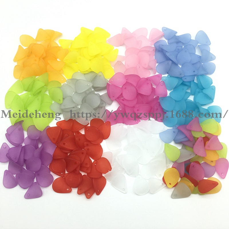 Ancient-style palace flower hairpins, leaf hair accessories, diy acrylic frosted flower headwear materials, colorful fan-shaped petals Specification image