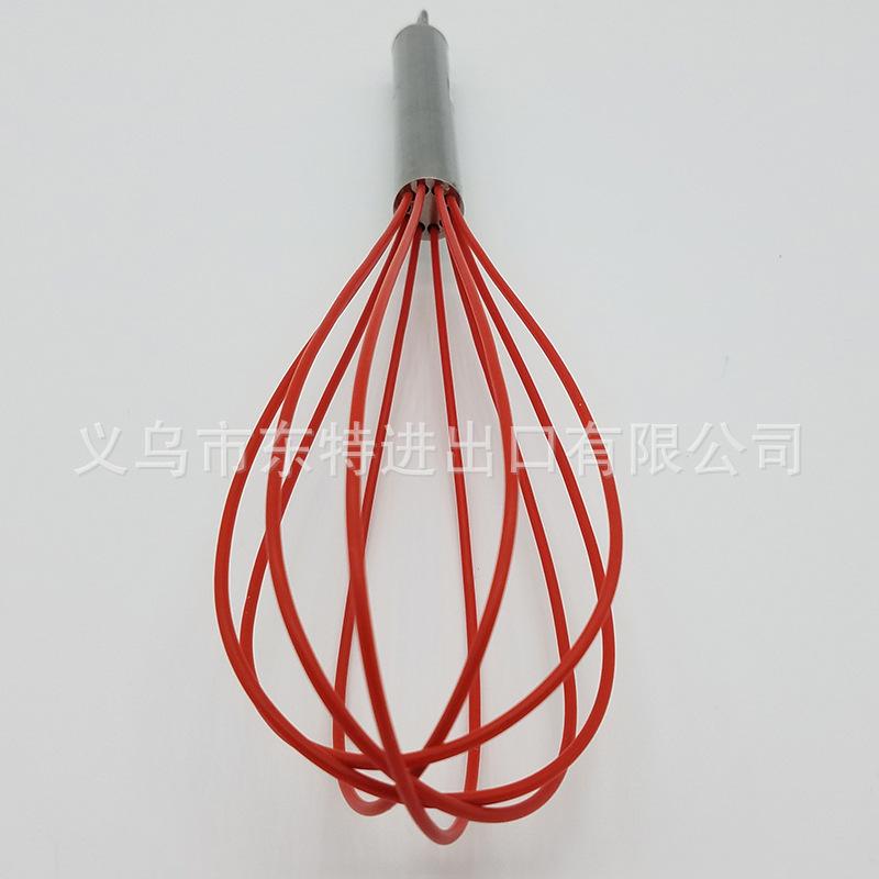 Wholesale of food-grade silicone stainless steel handle manual egg beaters, egg beaters and dough mixers for baking cakes Item Picture