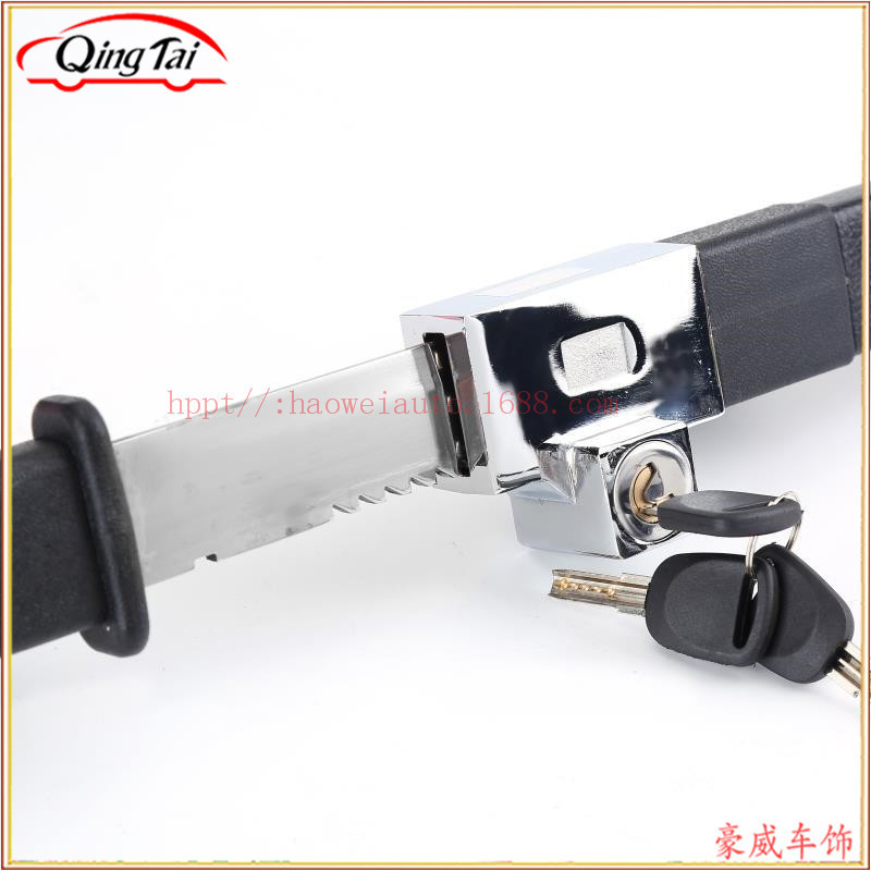 Factory direct sales of car steering wheel lock knife locks, car anti-theft, self-defense, self-rescue, broken window escape knife-shaped locks wholesale details Picture