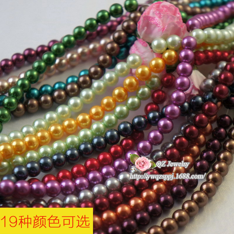 Yiwu manufacturer wholesale of imitation pearl plastic loose beads, clothing accessories, wedding hair ornaments, diy handcrafted beads