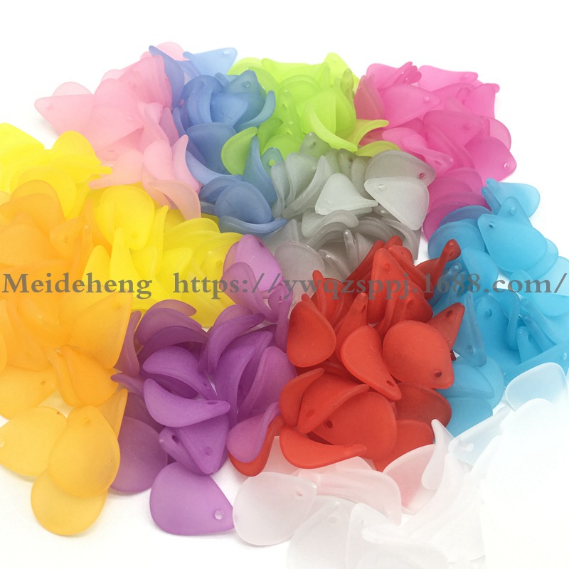 Ancient-style palace flower hairpins, leaf hair accessories, diy acrylic frosted flower headwear materials, colorful fan-shaped petals undefined