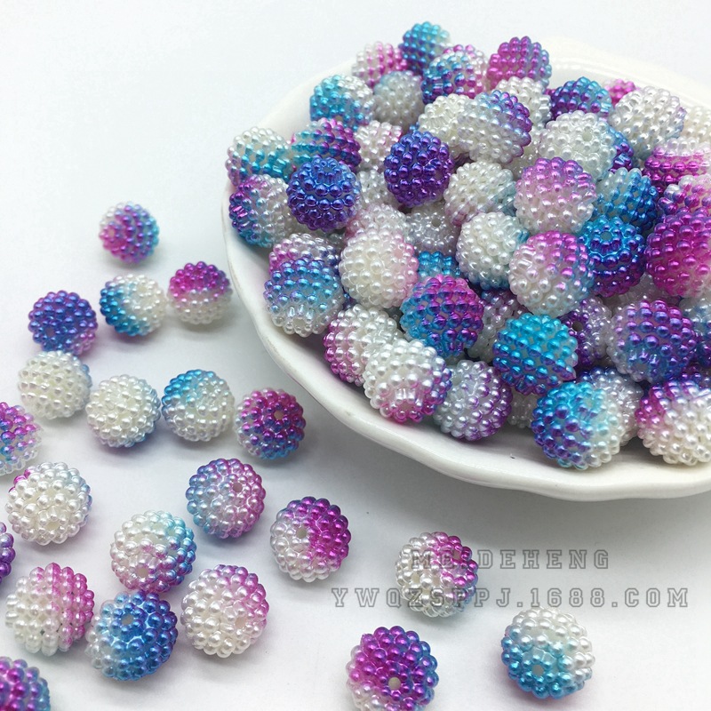Wedding bride's accessories: Flower ball, slime, mermaid color gradient, two-color bayberry beads, detachable ABS starry sky Application Scenario