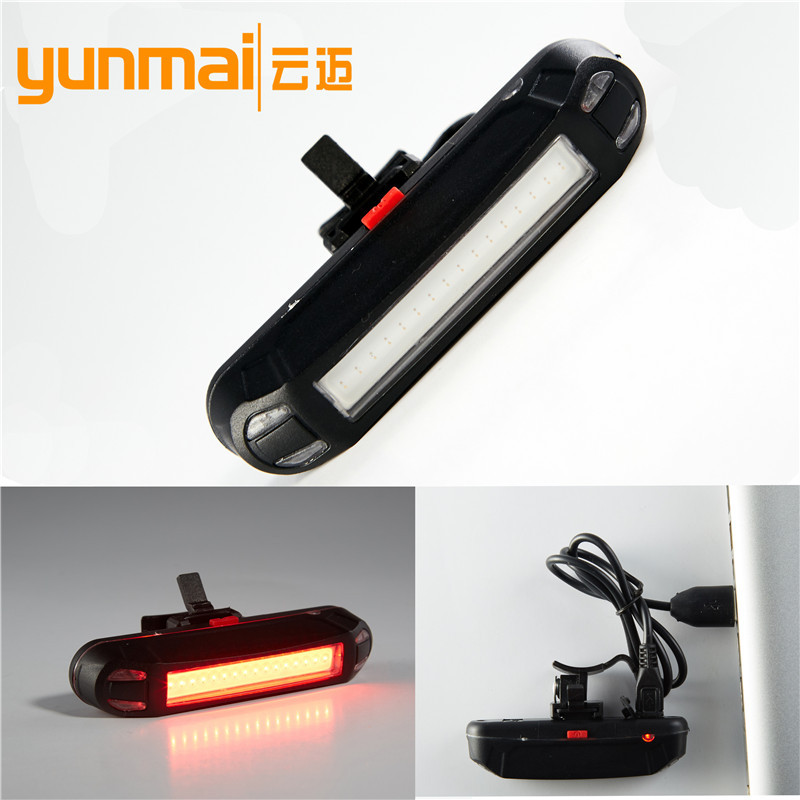 厂家直发批发红光自行车尾灯 USB充电户外骑行警示灯 LED单车灯