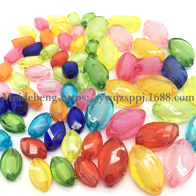 DIY幼儿园宝宝串珠玩具 儿童益智教具 彩色马眼珠 内彩七彩珠精品细节图