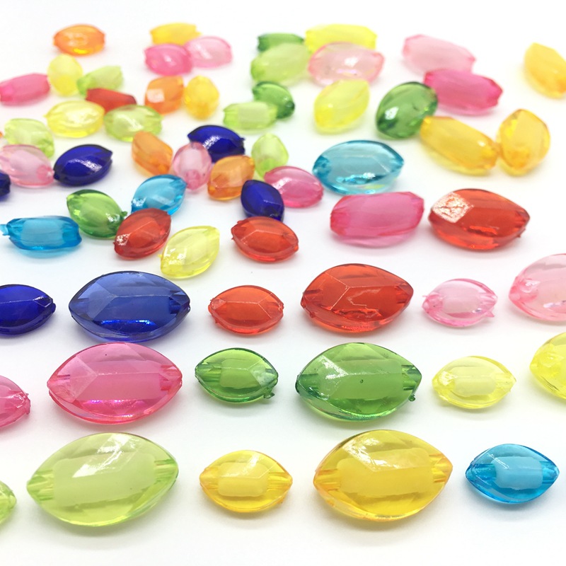 DIY beading toys for kindergarten babies, children's educational teaching AIDS, colorful horse eye beads, inner color seven-color beads, exquisite products