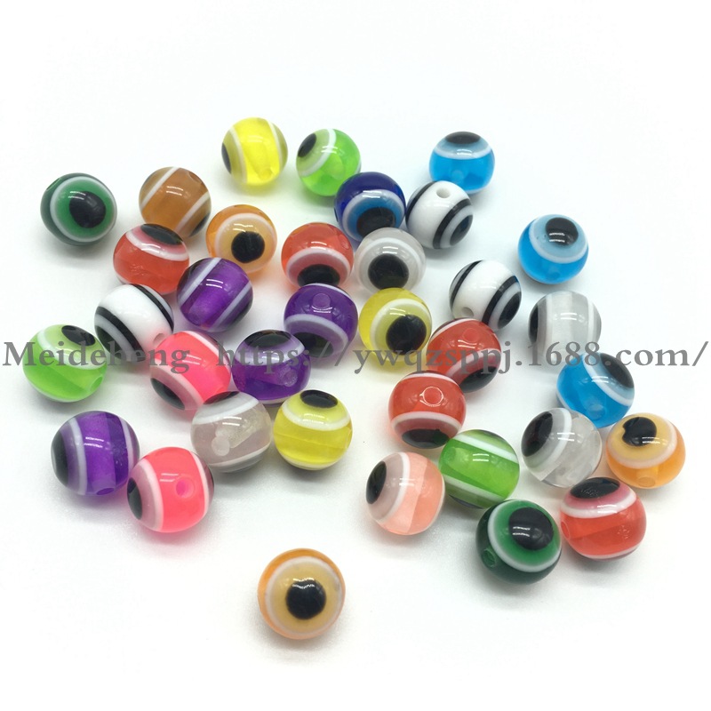 6MM-12mm colored striped resin beads cat's eye large hole cylindrical animal eye beads DIY jewelry accessories undefined