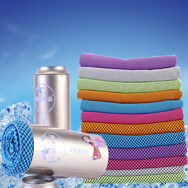 Amazon can Pack double-layer bamboo charcoal cold towel, outdoor cooling towel, sports sweat-absorbing and cooling cool ice towel Specification image