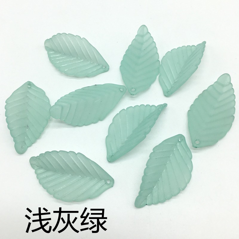 35mm frosted simulated acrylic plastic patterned leaf DIY ancient-style handcrafted hair accessory earrings material undefined