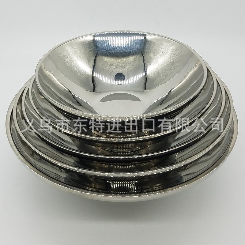 Factory direct sales of stainless steel ramen bowls, 304 Japanese ramen bowls, threaded bowls, high-end soup noodle bowls, thickened bamboo hat bowls Specification image