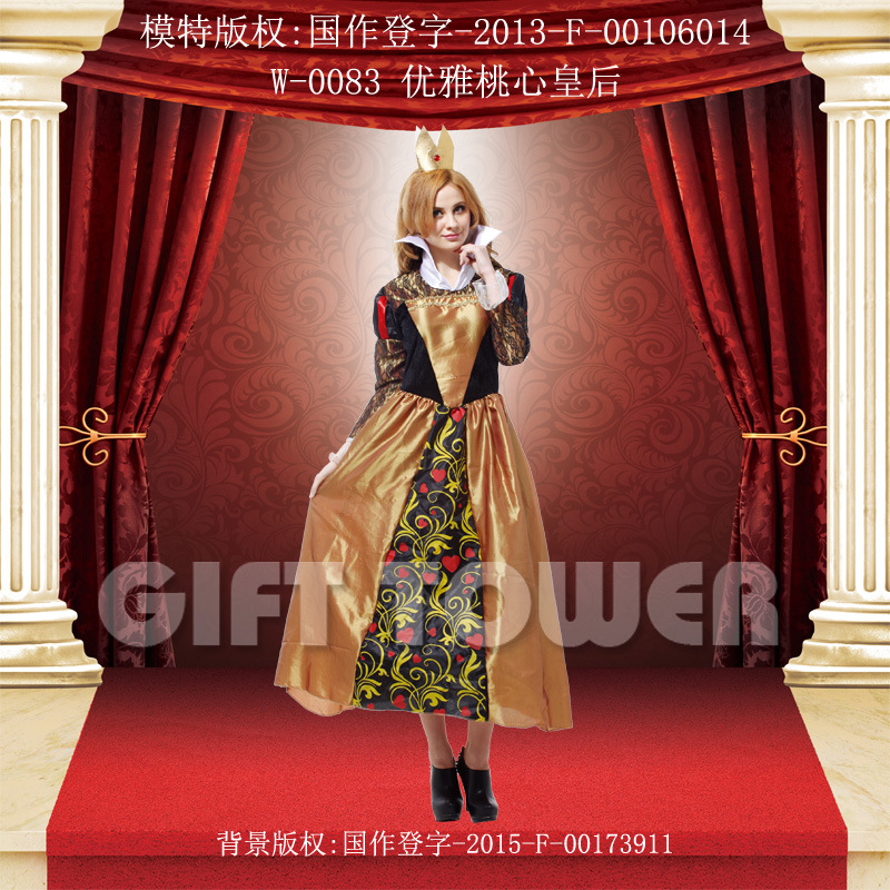 焕佑,万圣狂欢PARTY化妆舞会公主服装W-0083優雅桃心皇后情趣装细节图