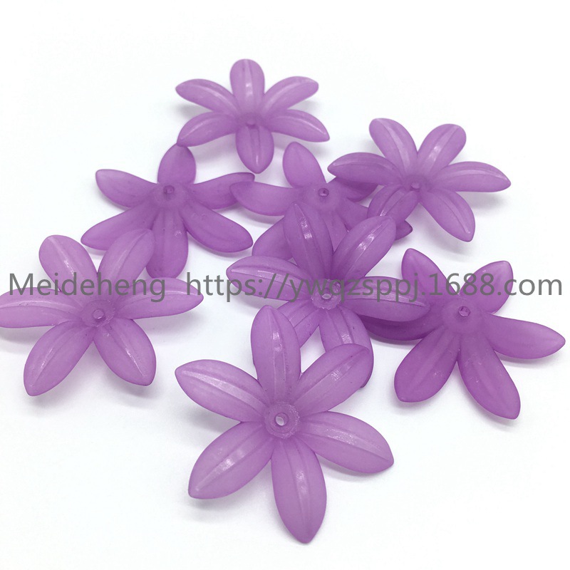 Yiwu frosted flower and leaf six-leaf flower bride's updo, handcrafted hair flowers, hair hairpins, Korean-style wedding hair accessories, earrings and accessories undefined