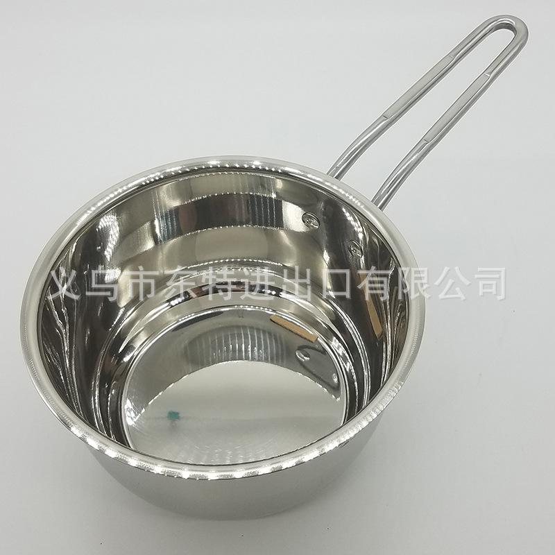 Factory direct sales of stainless steel single-handle milk POTS, household small cooking POTS, milk POTS, steel-handled instant noodle gift milk POTS Item Picture