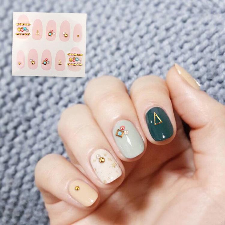 New fashionable diamond-shaped nail stickers, diamond nail stickers for decoration, Korean DIY 3D diamond customization details Picture