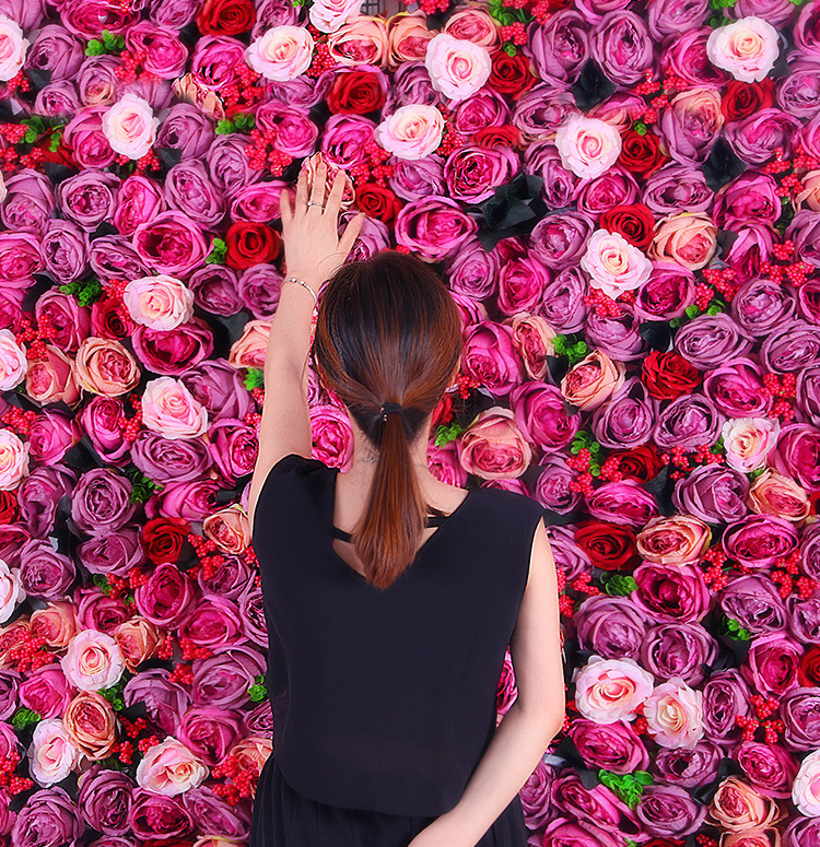Artificial rose flowers, artificial flower heads, artificial flower wholesale, DIY small flower buds, wedding flower wall flower arrangement details Picture