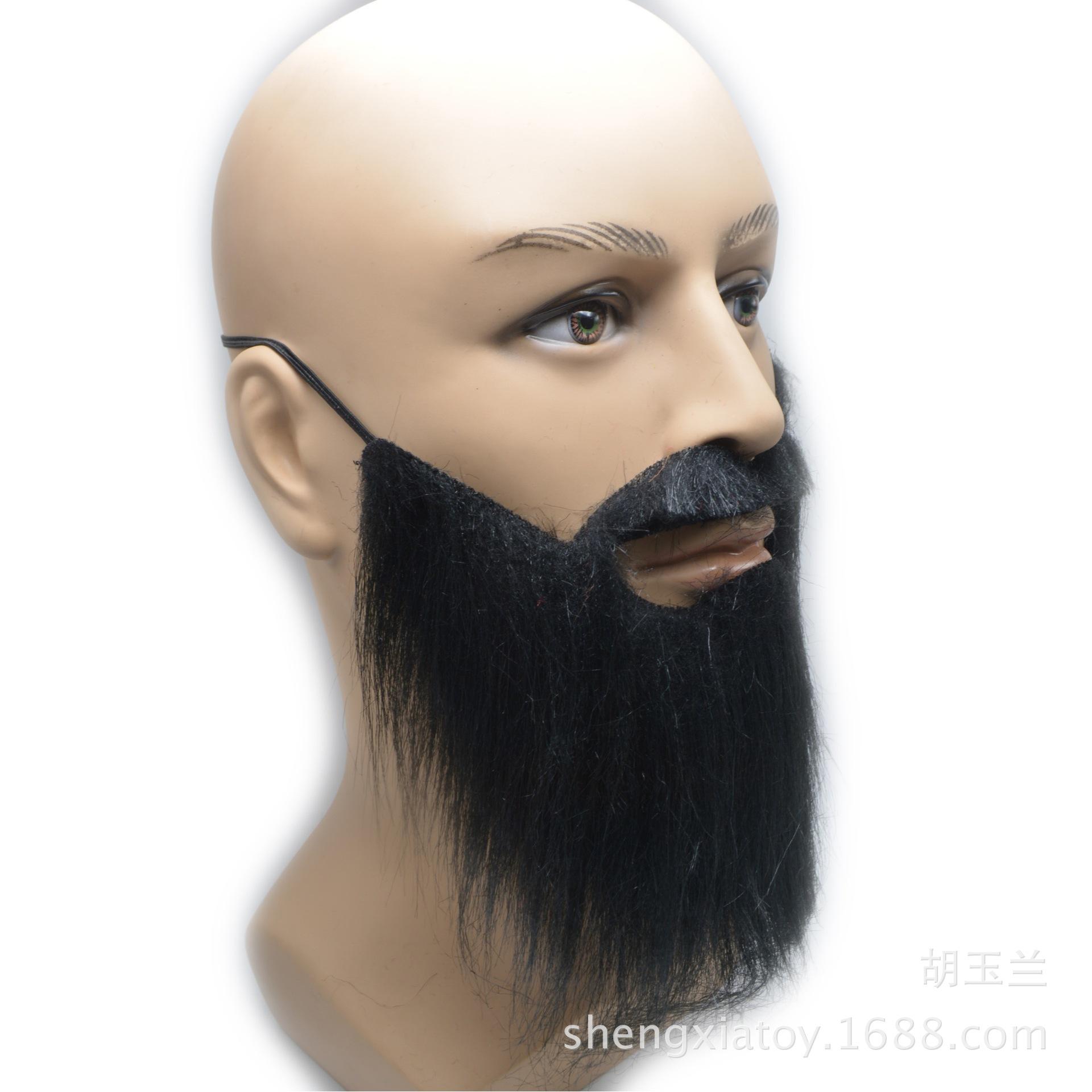 Cross-border foreign trade export of Halloween props: black and white big beard simulation beard, new Arabian big beard Application Scenario