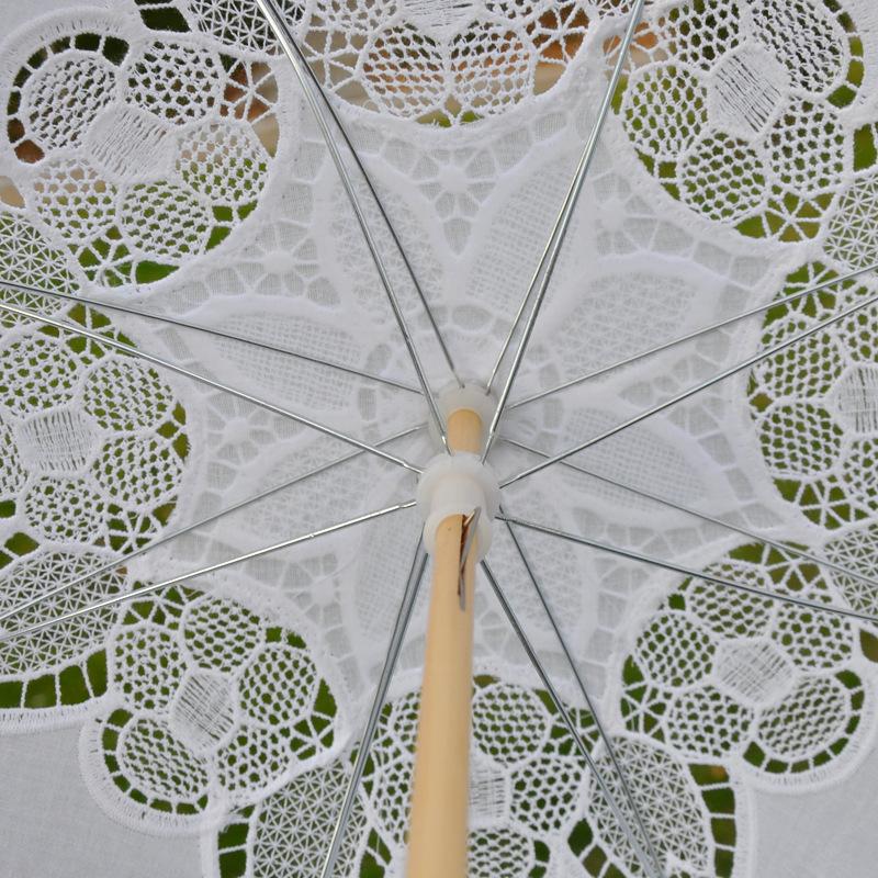 Wedding products are selling well. Wedding supplies: decorative umbrellas, court wedding lace umbrellas, bride lace umbrellas, white bridesmaids, flower girls, and wooden handle umbrellas Application Scenario