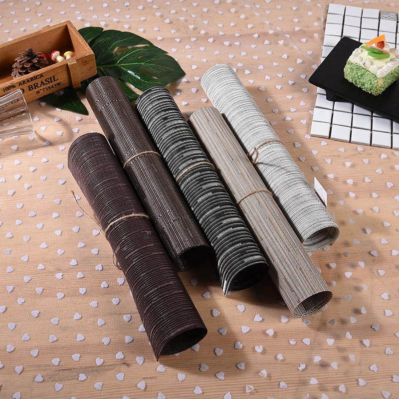 2020 new jacquard worm shaped Western placemat thermal insulation environmental protection placemat high-end hotel western placemat thumbnail
