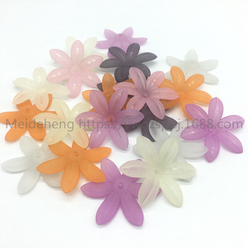 Yiwu frosted flower and leaf six-leaf flower bride's updo, handcrafted hair flowers, hair hairpins, Korean-style wedding hair accessories, earrings and accessories Specification image