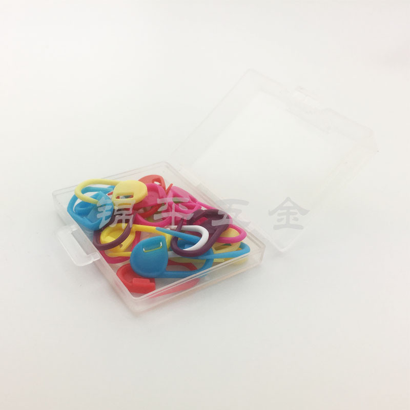 厂家直销 礼品收纳盒装毛衣记号扣 塑料别针细节图