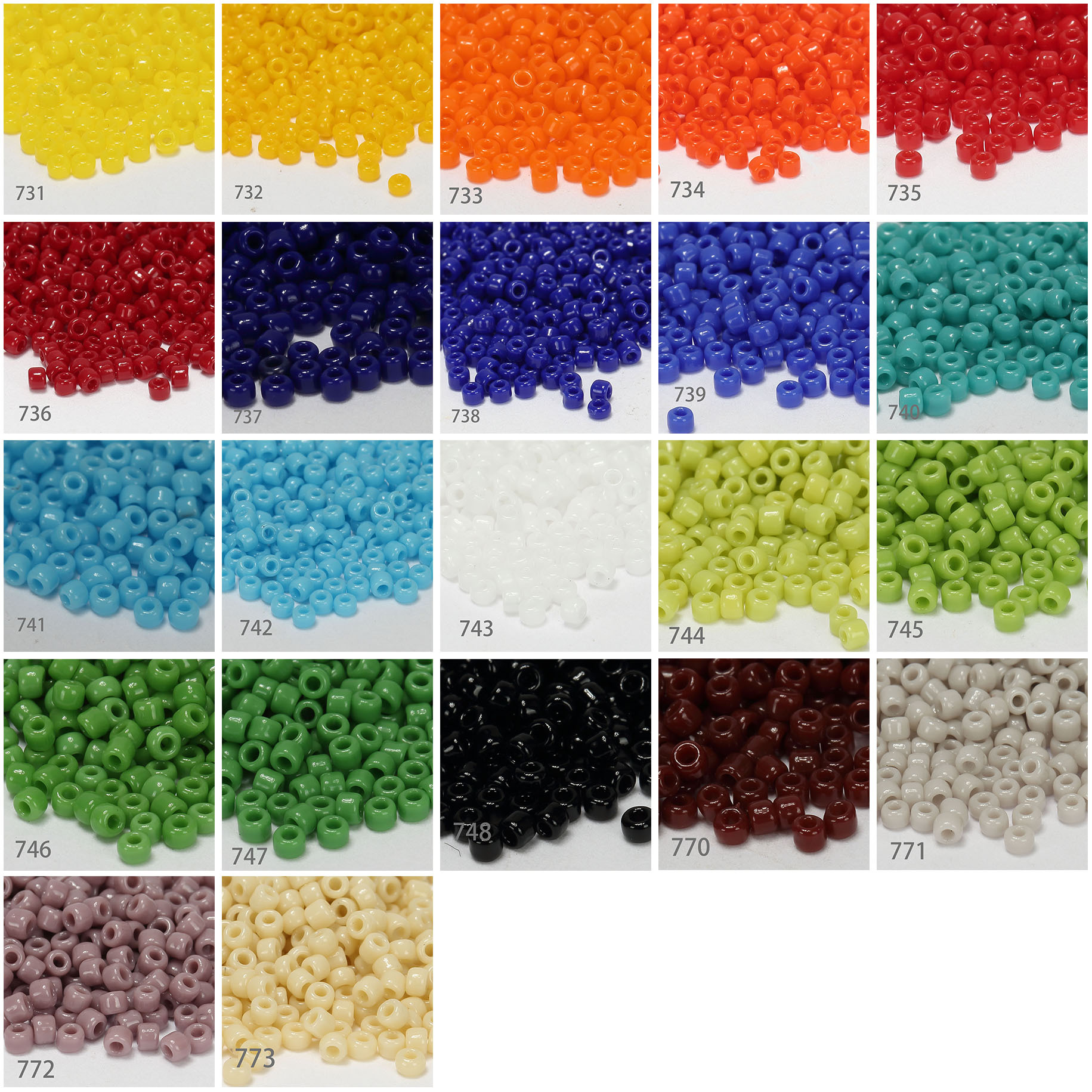 Colored glass millet beads MGB Star brand Japan imported solid color porcelain beads 2MM loose beads handmade diy jewelry accessories