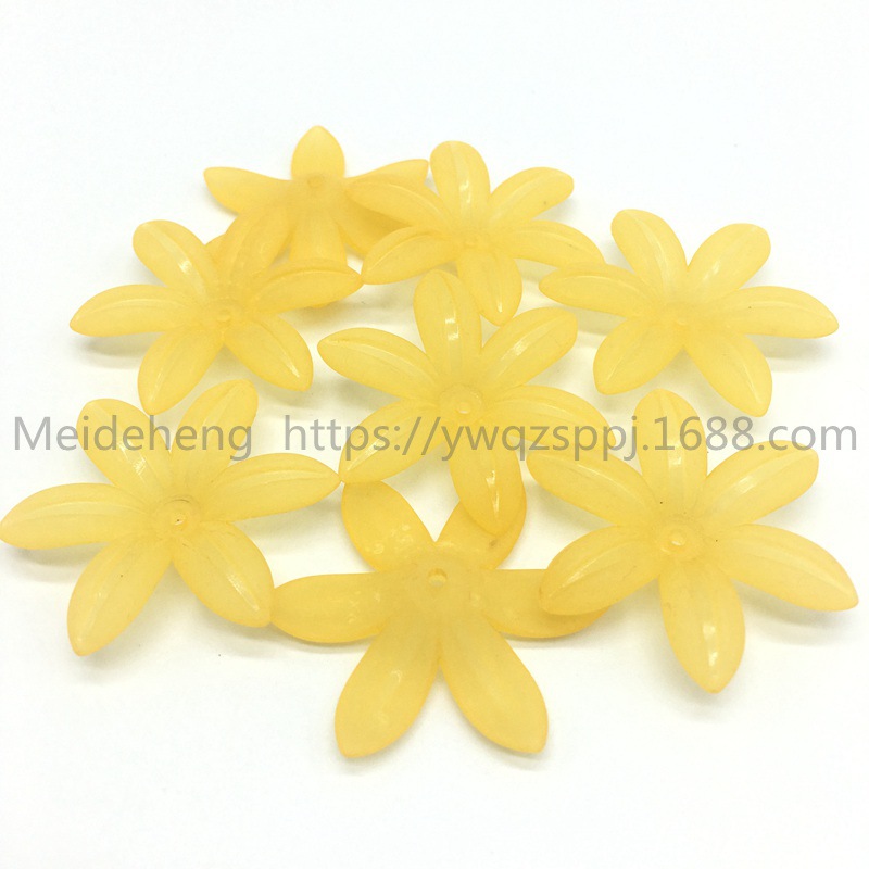 Yiwu frosted flower and leaf six-leaf flower bride's updo, handcrafted hair flowers, hair hairpins, Korean-style wedding hair accessories, earrings and accessories undefined