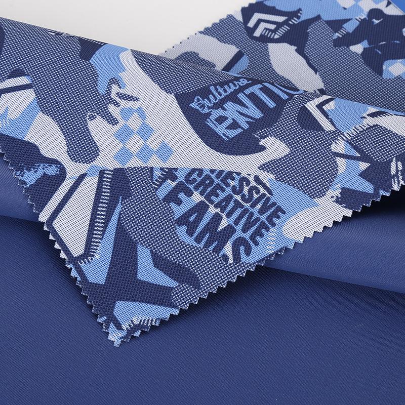 厂家直销300D加密印花PVC牛津布面料批发 箱包窗帘涤纶牛津布面料细节图