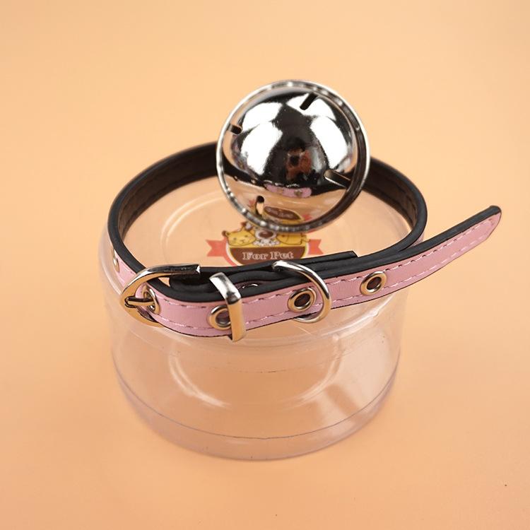 Bichon Frise Teddy, big bell, dog neck ring, leather pet vocal collar, pet supplies manufacturer direct sales and consignment undefined