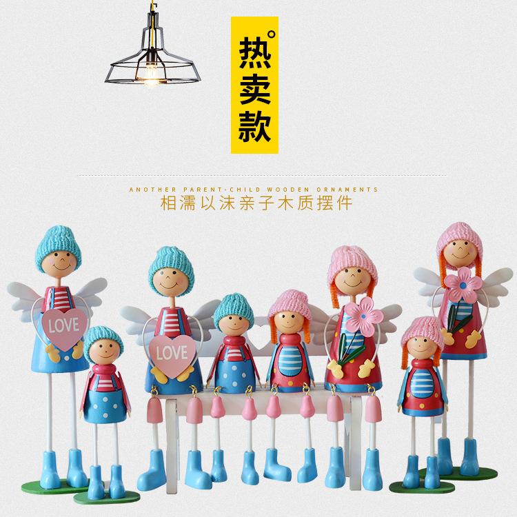 Creative gifts Parent-child dangling doll Wooden crafts home decoration ornaments Craft gifts ornaments wholesale